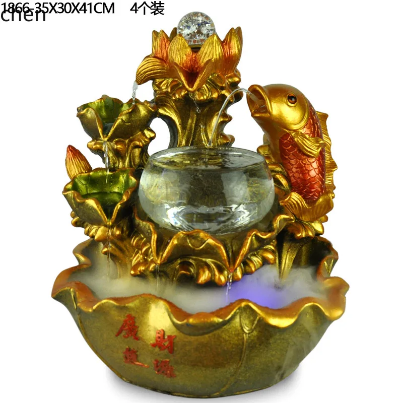 DSA Flowing Water Fountain Ornament Fish Tank Practical Lucky Bag Elephant Resin Gift Rockery Craft Manufacturer