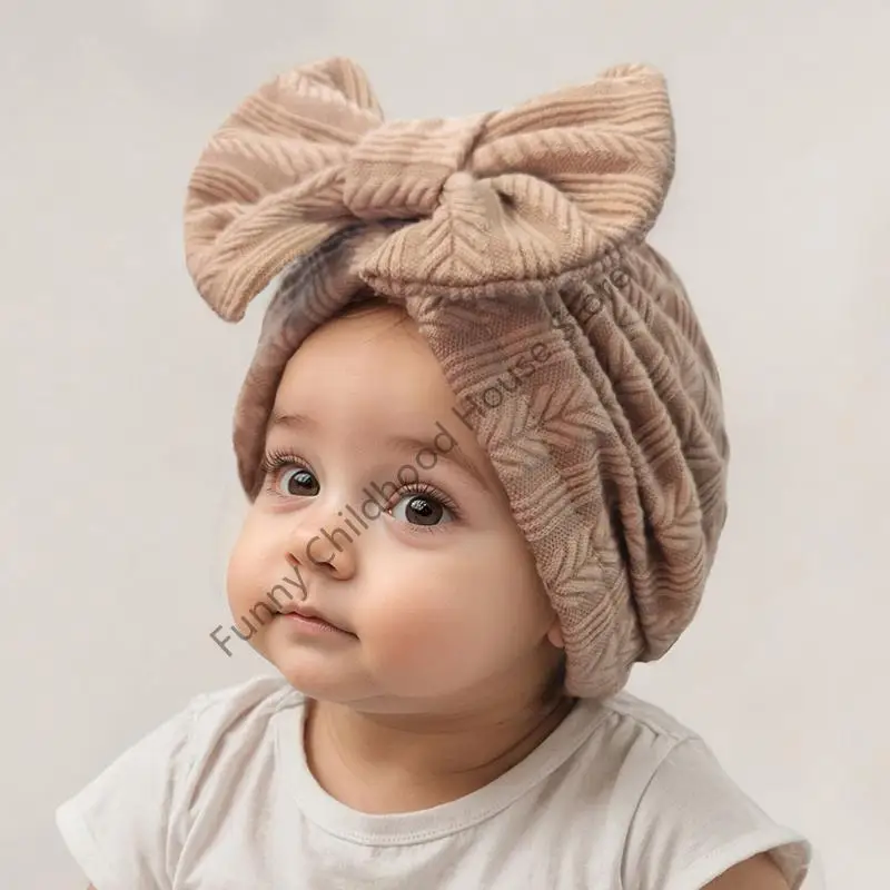 

D0LA Baby Bun Bun Узлы шапочки для капота капот капот с твердым цветом Headwrap Bab