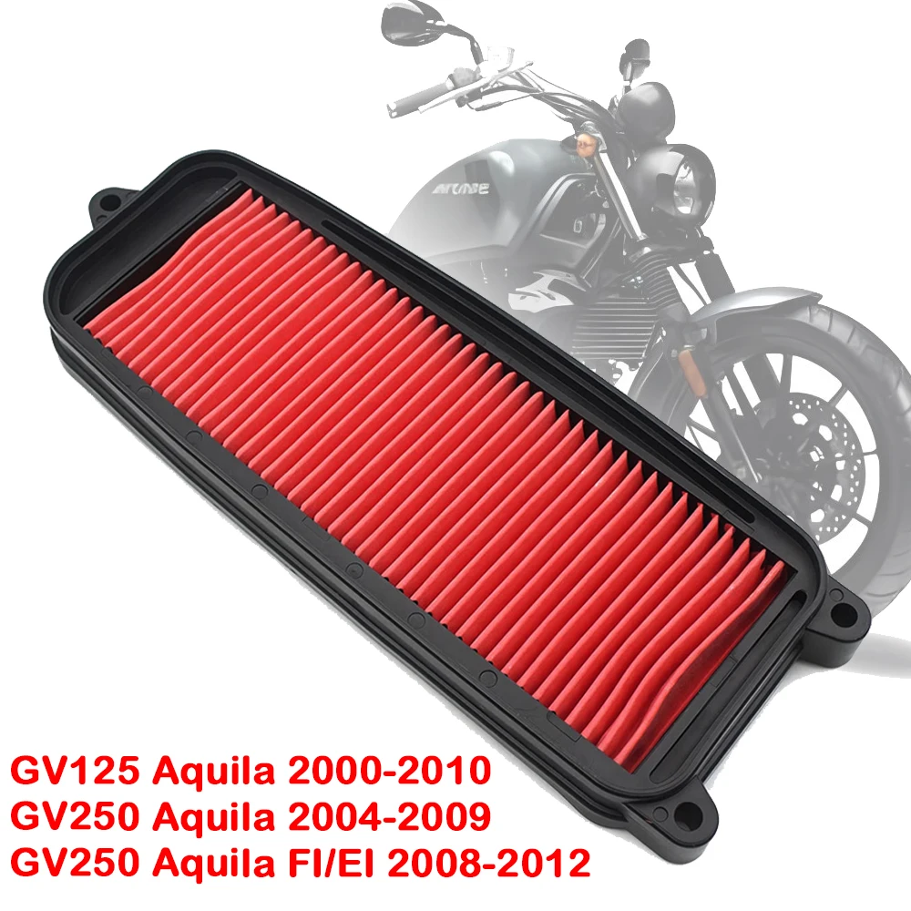 Filtro de aire para motor de motocicleta, elemento de filtro de admisión para HYOSUNG GV125 Aquila 2000-2010 GV250 Aquila FI/EI 2004-2012