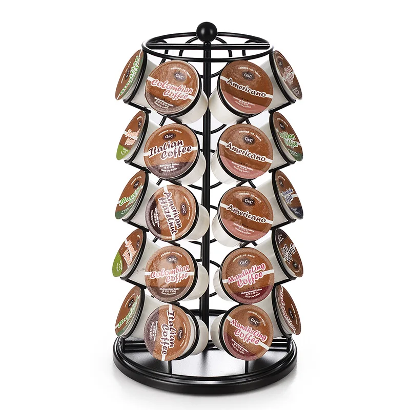 

Holder 30 Pcs k-cup Dolce Gusto 360° Roating Capsule Holder Office Kitchen Coffee Pod Kitchen Coffee Set For Capsules Rack