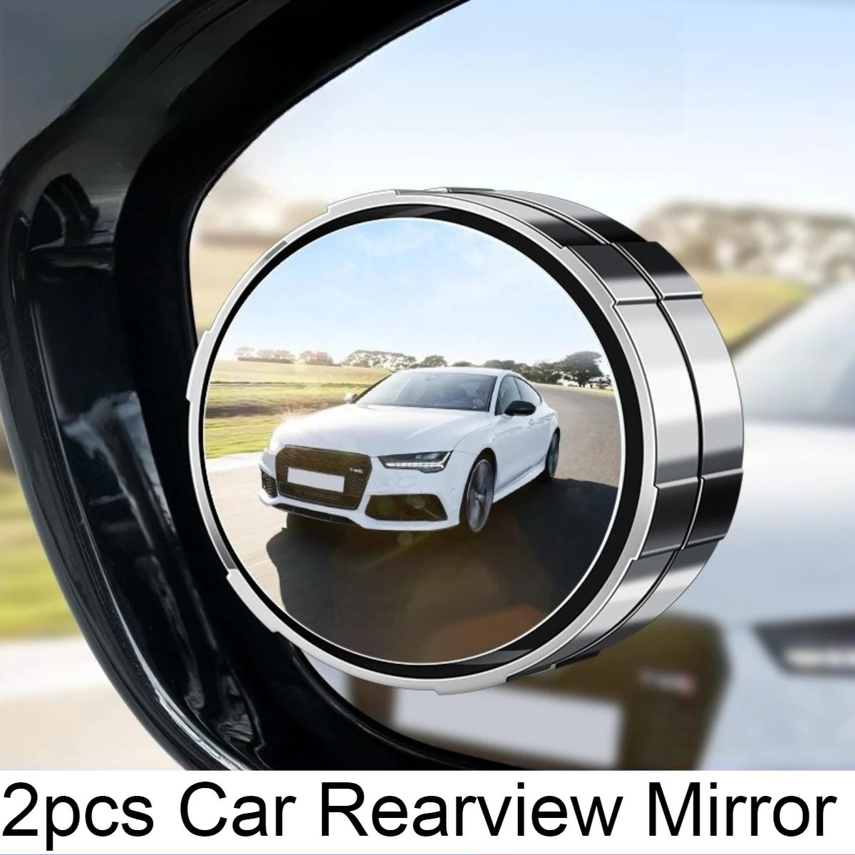 

Rearview Mirror 2pcs,Car Rearview Mirror,auxiliary Convex Small Round Mirror,Adjustable 360-degree Adjustable Blind Spot Mirror