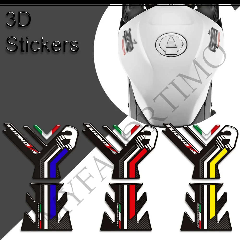 2009 - 2021 2022 For Aprilia Tuono V4 V4R 1100 RR 1100RR TuonoV4 Gas Fuel Oil Kit Knee Stickers Decals Protector Tank Pad Grips