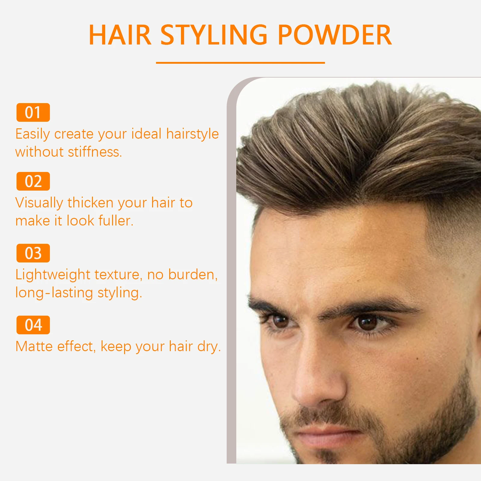 10g Hair Styling Powder Hair Plumpness Powder Natural Fluffy Long-Lasting Refreshing Oil Controlling Hair Styling Matte Powder