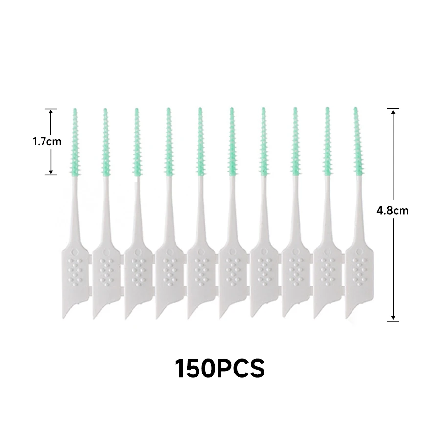 150 stks/doos Rager Zachte Rubberen Tanden Schoonmaken Gereedschap Tandheelkundige Reiniging Tanden Tandenborstel Mondhygiëne Care Tools-