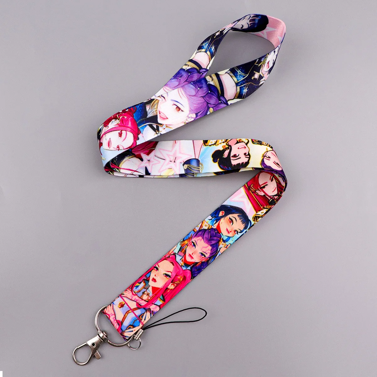 KPop Demon Hunters Cartoon Lanyard met ID-kaarthouder Sleutel Draagriem Coole accessoires Cadeaus voor fans Studenten