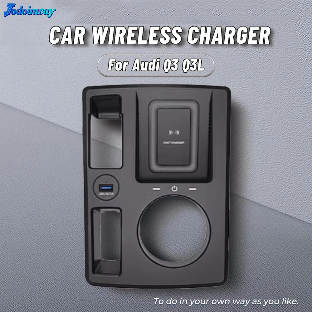 

Беспроводное зарядное устройство для телефона Plug and Play для Audi Q3 2019 2020 2021 2022 2023, зарядная панель, держатель для мобильного телефона, аксессуары для интерьера