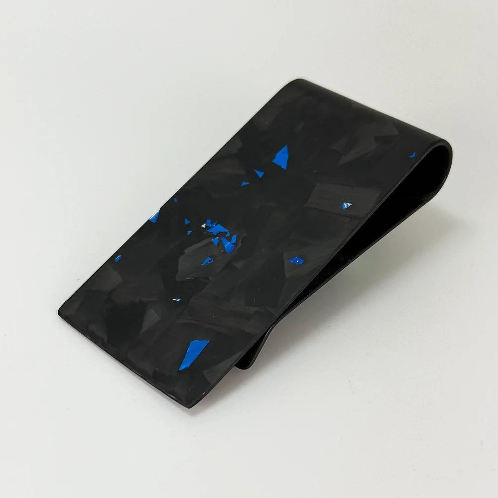1Pcs Slim Bussiness Card Clip Red Blue Gold Forged Carbon Fiber Ultra-thin Front Pocket Wallet Money Bill Clip for Men Gift