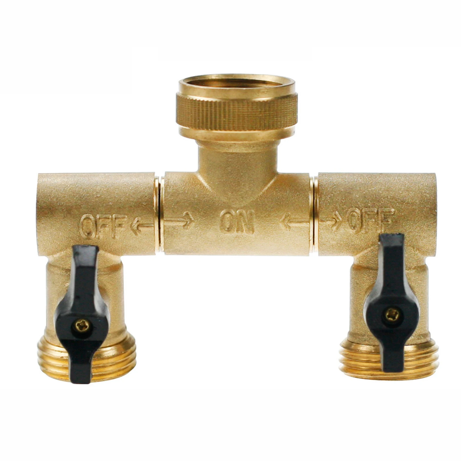 

Переходник для шланга 3/4 дюйма с 2 вращающимися клапанами Быстрая и простая установка для наружного душа,