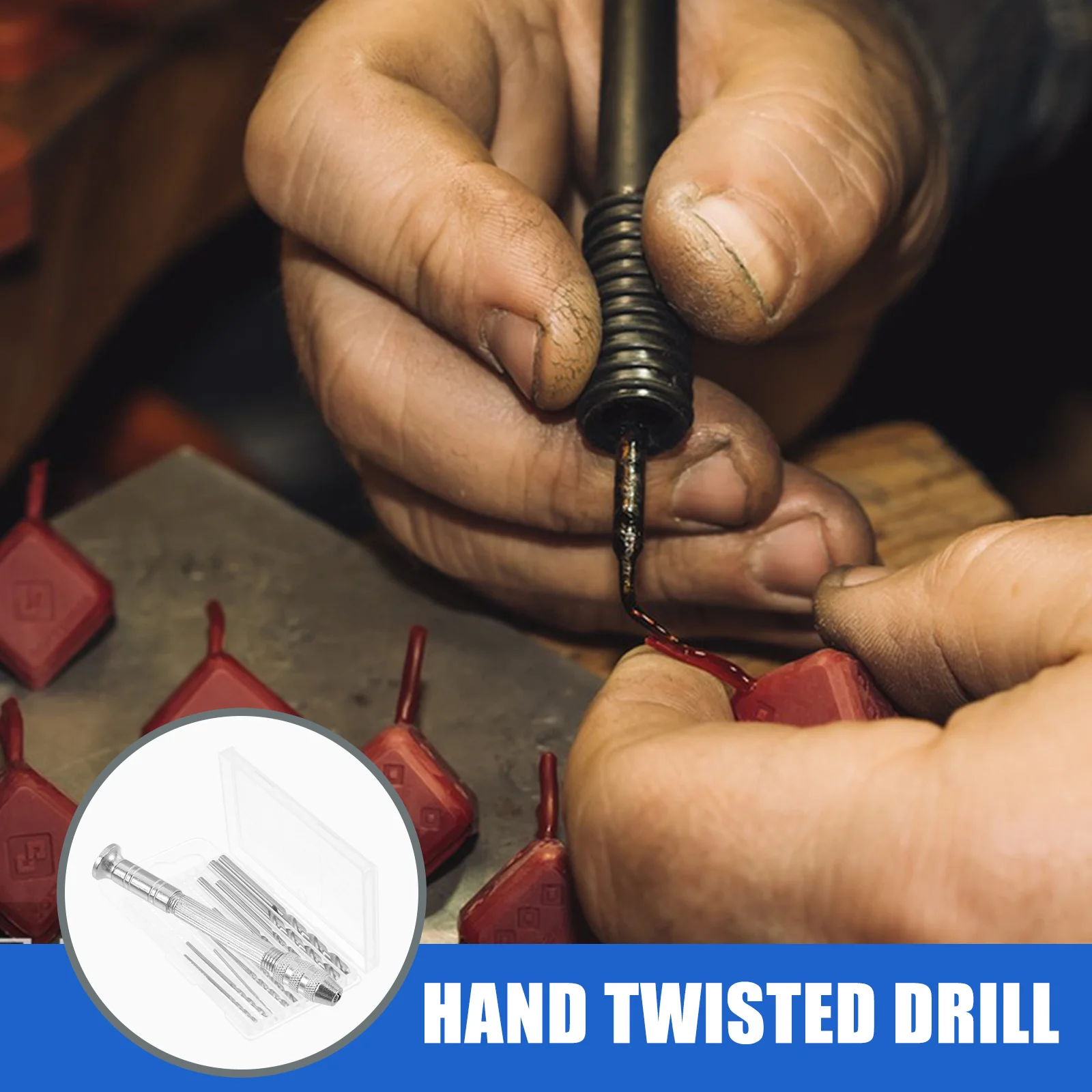 دبوس ملزمة اليد الحفر مجموعة الدقة أداة دوارة 11 قطعة لقمة ثقب قابل للتعديل تشاك للمجوهرات الخرز الخشب الراتنج DIY بها بنفسك مشاريع