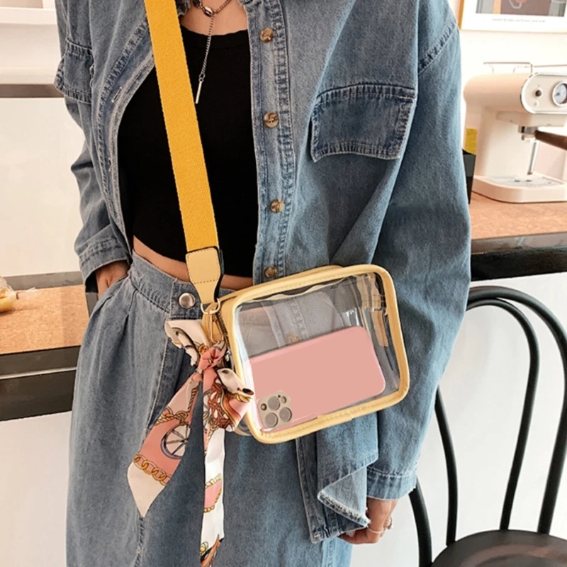 Clear Crossbody Shoulder Bag Transparent Purse for Women Work Travel