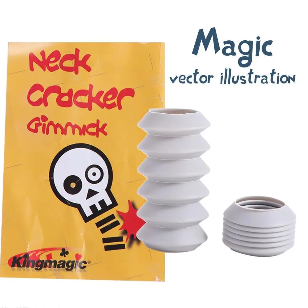 1 คู่ที่สมจริงเสียง Fracture Sounder Prank Close-up Magic คอ Cracker Gimmick ตลกกลัวคอ Fracture Close-up Prop