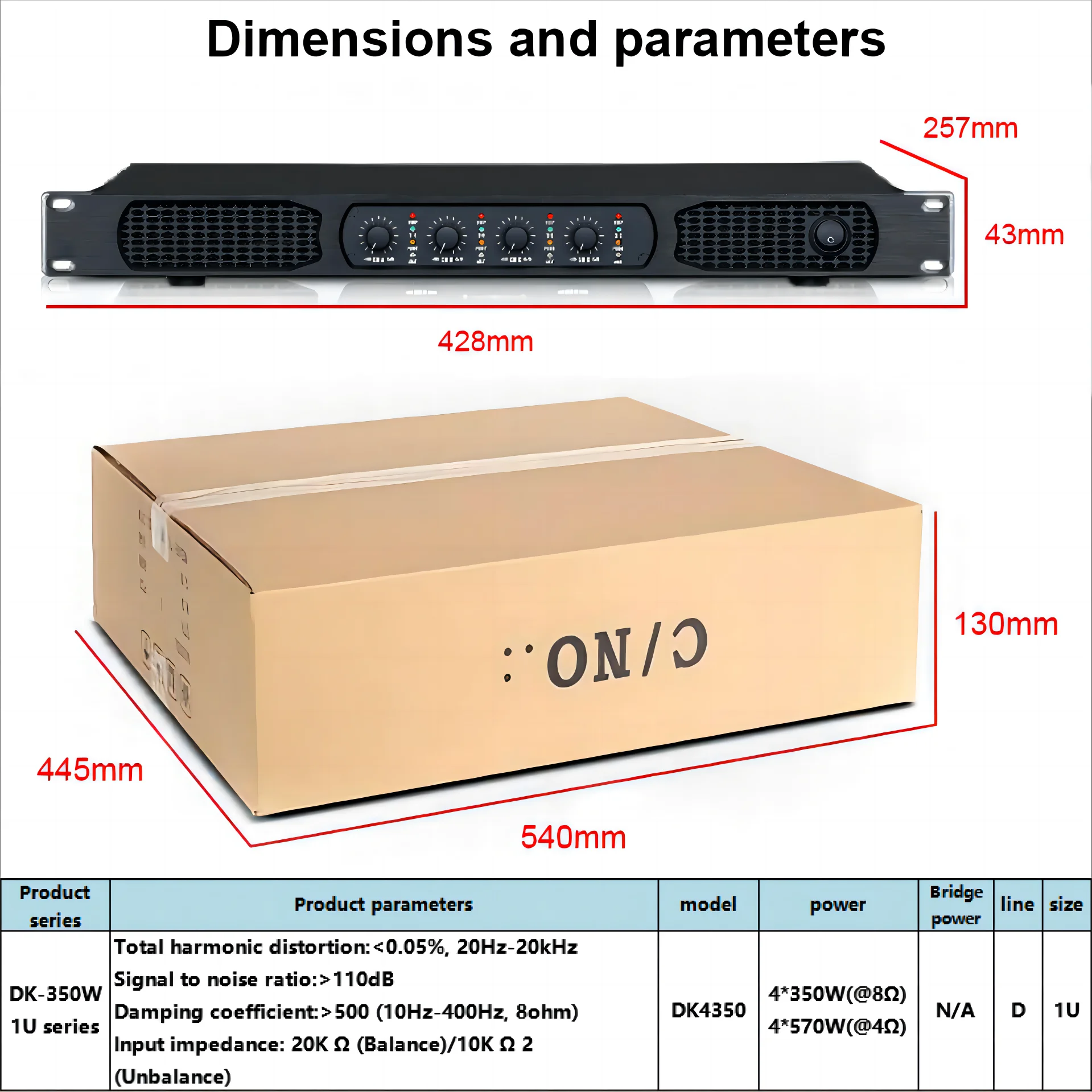 Professional 4 Channel Class D 1u Amp Sound Audio Power Amplifiers Equipment For Home KTV Stage Conference Room Power Amplifier