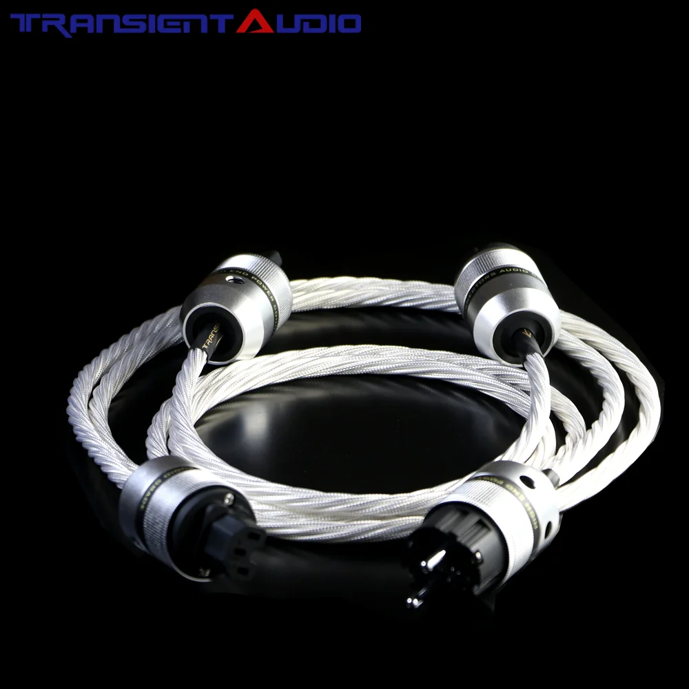 TRANSIENTHI-FIAUDIO High-End Audio Amplifier Cable, Single Crystal Silver US/EU Plug Power Cable