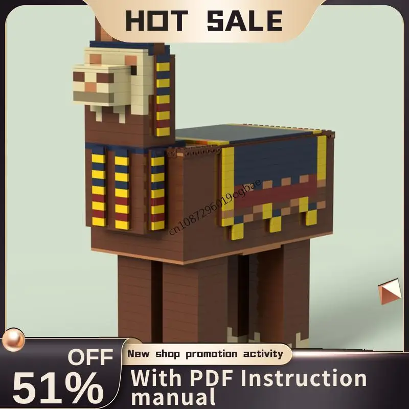 

Новинка, 1079 шт., серия знаменитых игр Llama Trader Moc, кирпичи, модель, строительные блоки, креативные идеи «сделай сам», детские игрушки, подарки на день рождения