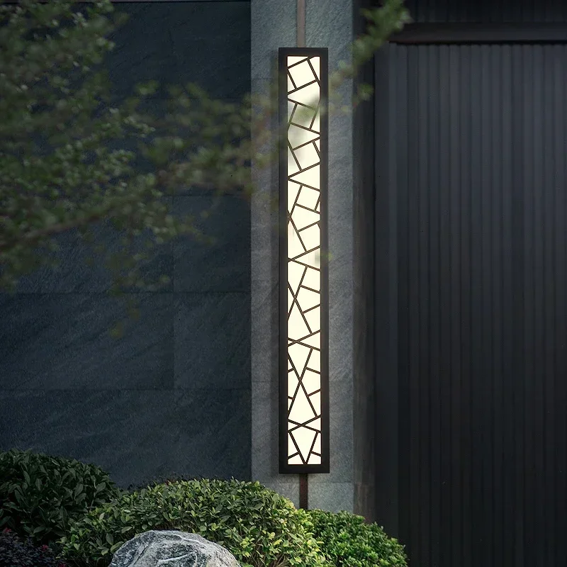 LED Outdoor Wall Light Courtyard Long Light Modern IP65 Waterproof Villa Porch Garden Wall Lamp Exterior Wall Sconces