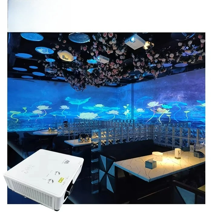 

3D 4D Holographic Display Projector Hologram Movable immersive bedroom restaurant Interactive indoor Mapping Projection