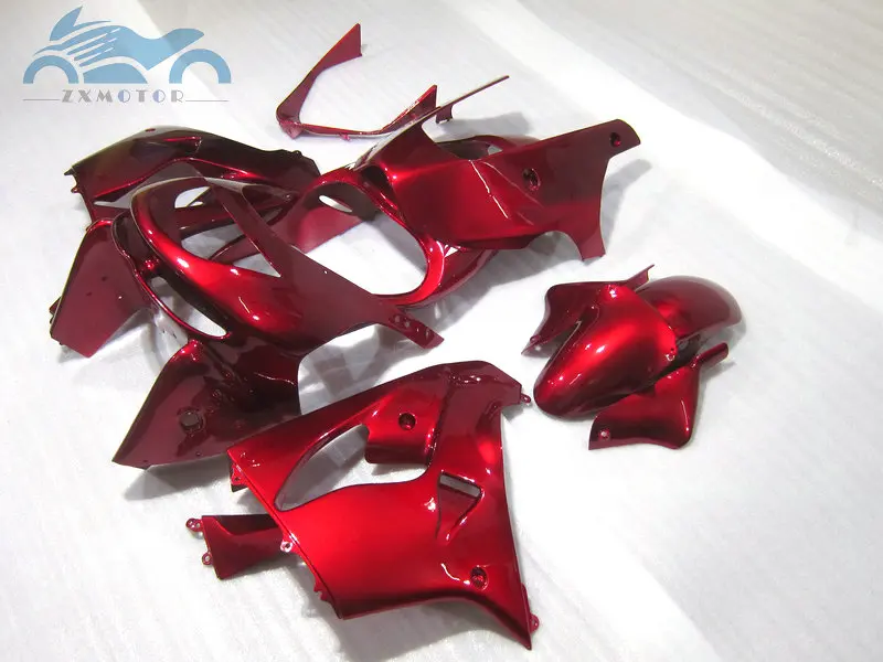 Motorcycle fairing kits for Kawasaki Ninja fairings kit ZX9R 1998 1999 ZX 9R 98 99 ABS plastic dark red road racing bodyworks