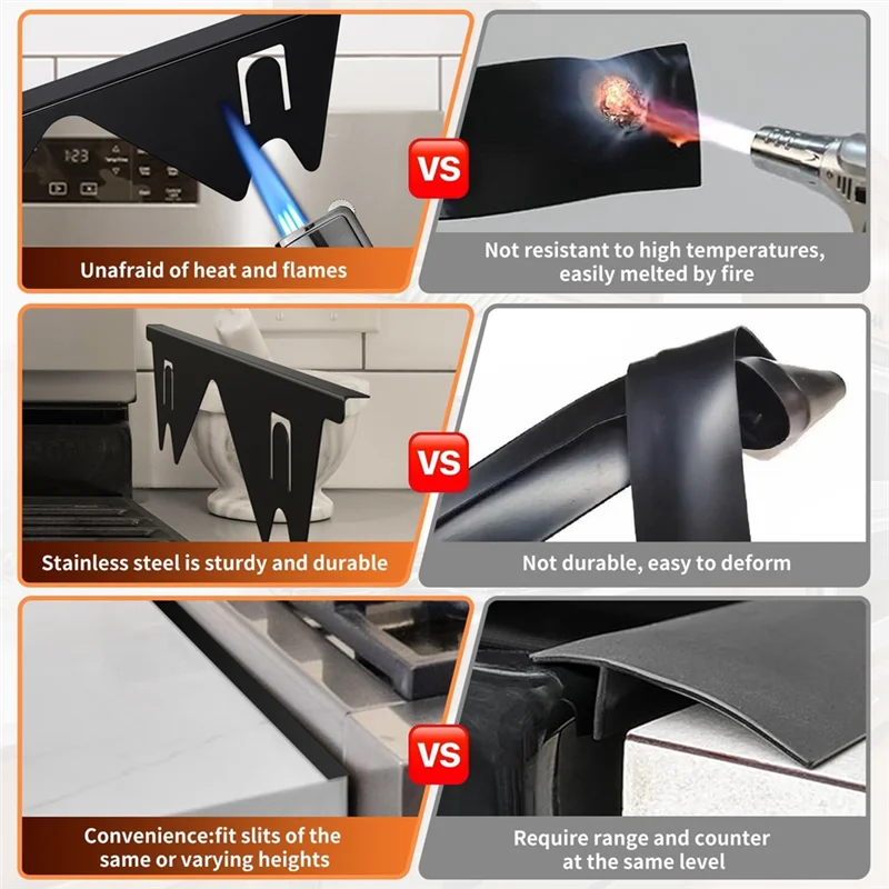 ABKD Stainless Steel Stove Gap Covers Stove Gap Filler, Extendable Stove Gap Covers Oven Gap Filler, Stove Gap Filler Sliver