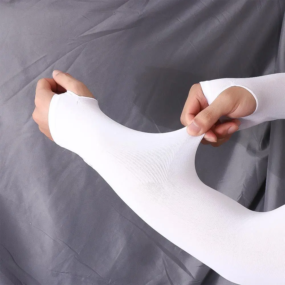 Arm Sleeves Sunscreen Driving Sun UV Protection Hand Cover Half Finger Sleeves Women Sunscreen Sleeves Sun Protection Gloves