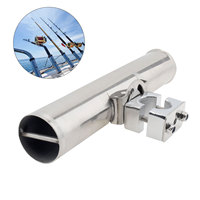 Stainless Steel Fishing Support Rod Stand Bracket Fishing Tackle Tool Direction Rod Holder for Boat / Canoe and Kayak Handrail