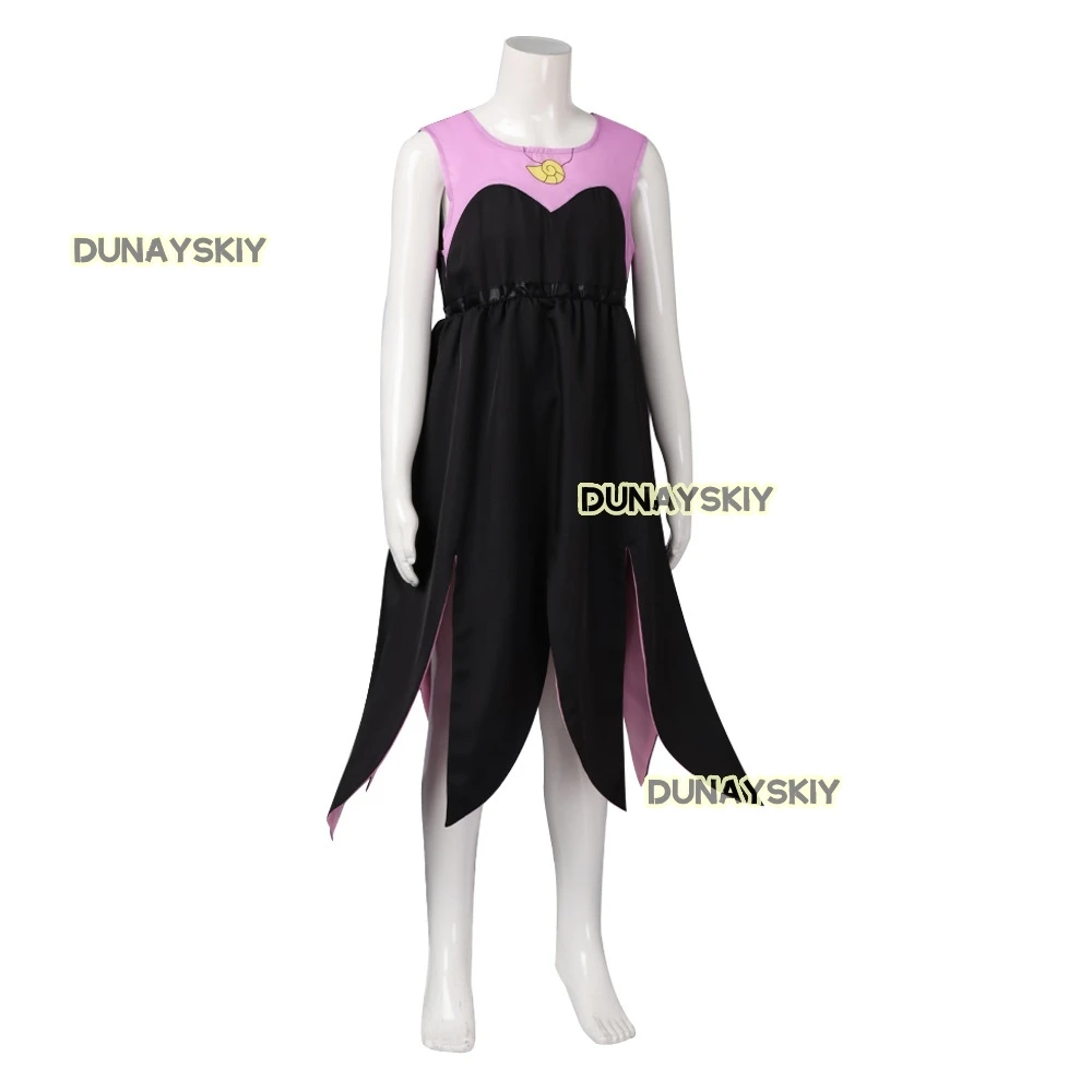 Movie Little Cos Mermaid Cosplay Costume Ursula Role Play Cartoon Octopus Dress Halloween Carnival Party Outfits for Kids Girls