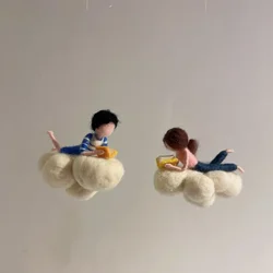 Creative Boy Girl DIY Wool Felt Dolls Poking Handmade Craft Felt Material Package Unfinished Handmade Poke Couple Gift Craft Set