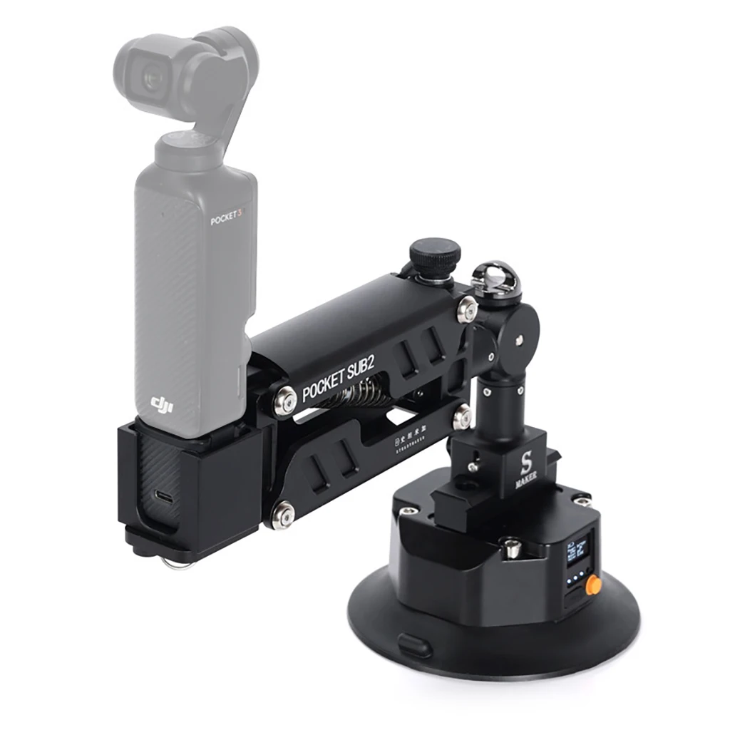 4.5 Inch Electric Vacuum Suction Cup Camera Mount NATO Rail 1/4 3/8 Screw Hole Car Windshield Holder For DSLR Action Camera Vlog