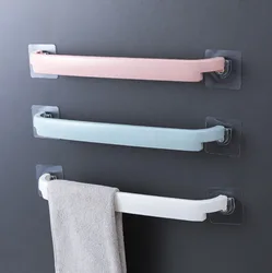 1/3/6 pcs Extended Towel Rack Wall-Mounted Slipper Holder Bathroom Organizer With Multiple Storage Options Bathroom Accessories