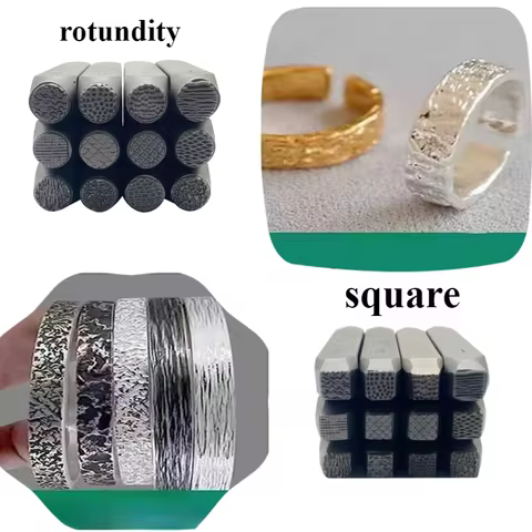 9x9mm Jewelry Tool Vertical Line Texture Design Stamp Metal Stamping Punch Silver Ring Bracelet Craft Carving DIY Tool