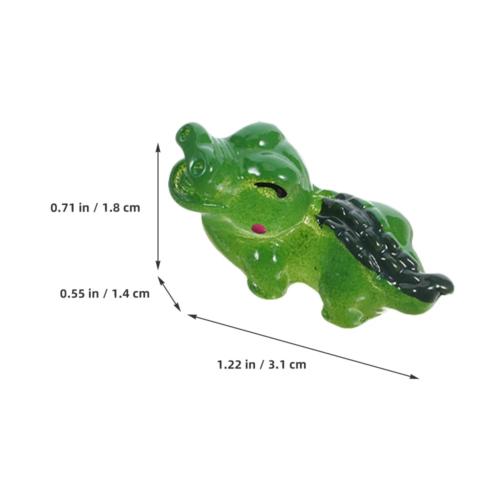 

8Pcs Micro Landscape Resin Crocodile Statues Small Animal Ornament Garden Decoration Miniature Resin Decor Mini Decoration