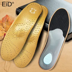 EiD Best High Arch Support Insoles For Shoes Leather Orthotic Insoles Flat Feet Orthopedic Shoes Sole O/X Leg Corrected Inserts