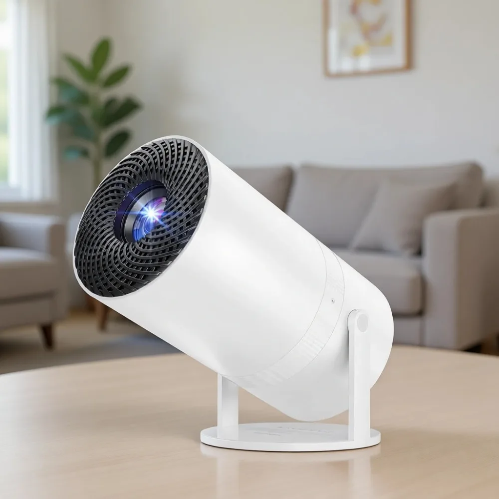 Portable WiFi Bluetooth Projector 180 Degree Rotation 1080P HD Auto Keystone for Phone TV Stick Laptop