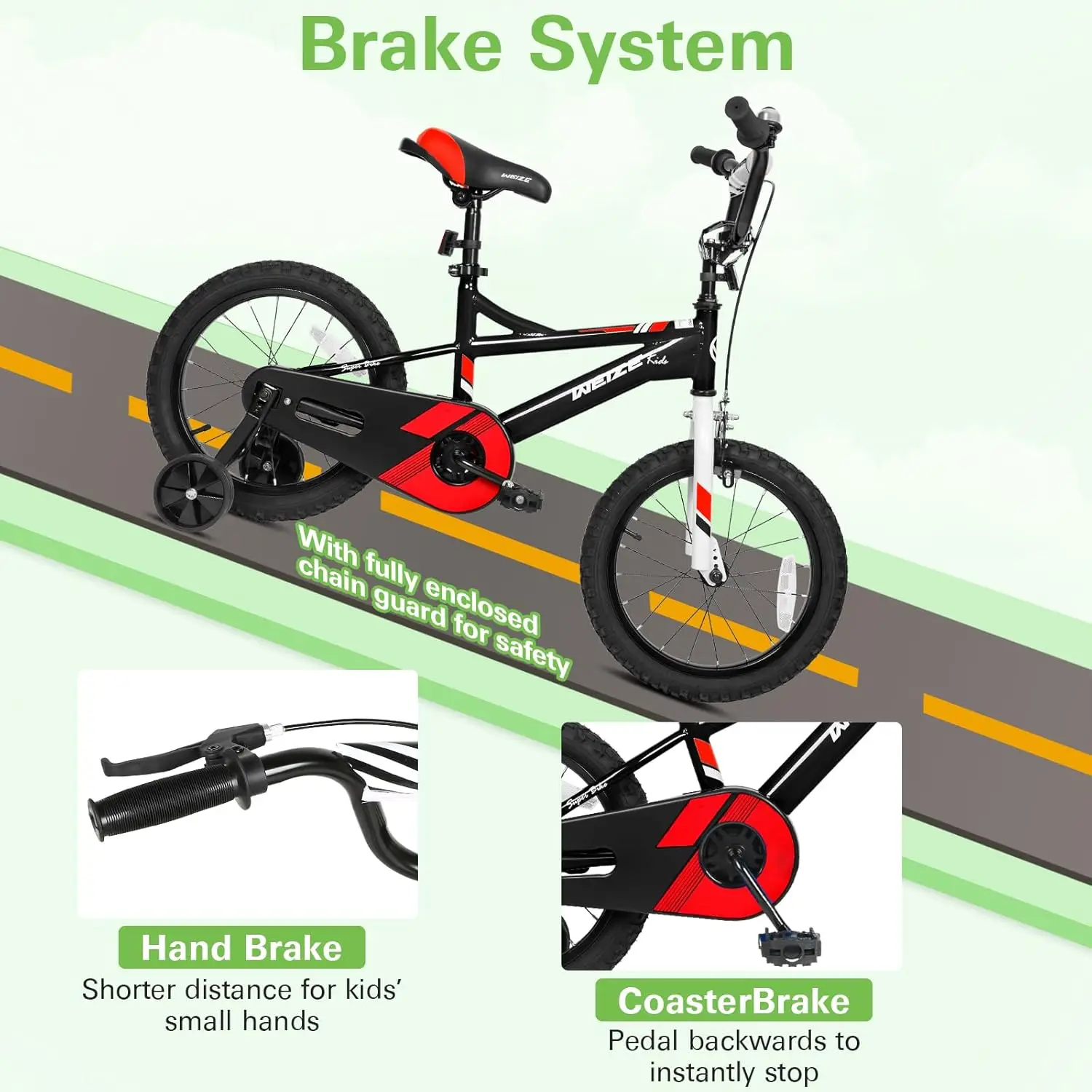 Rower dla dzieci, 14 16 20 rower dla dzieci Cal dla chłopców dziewcząt w wieku 3-12 lat, wysokość jeźdźca 38-60 Cal, hamulec kolejki, wielokrotne Co