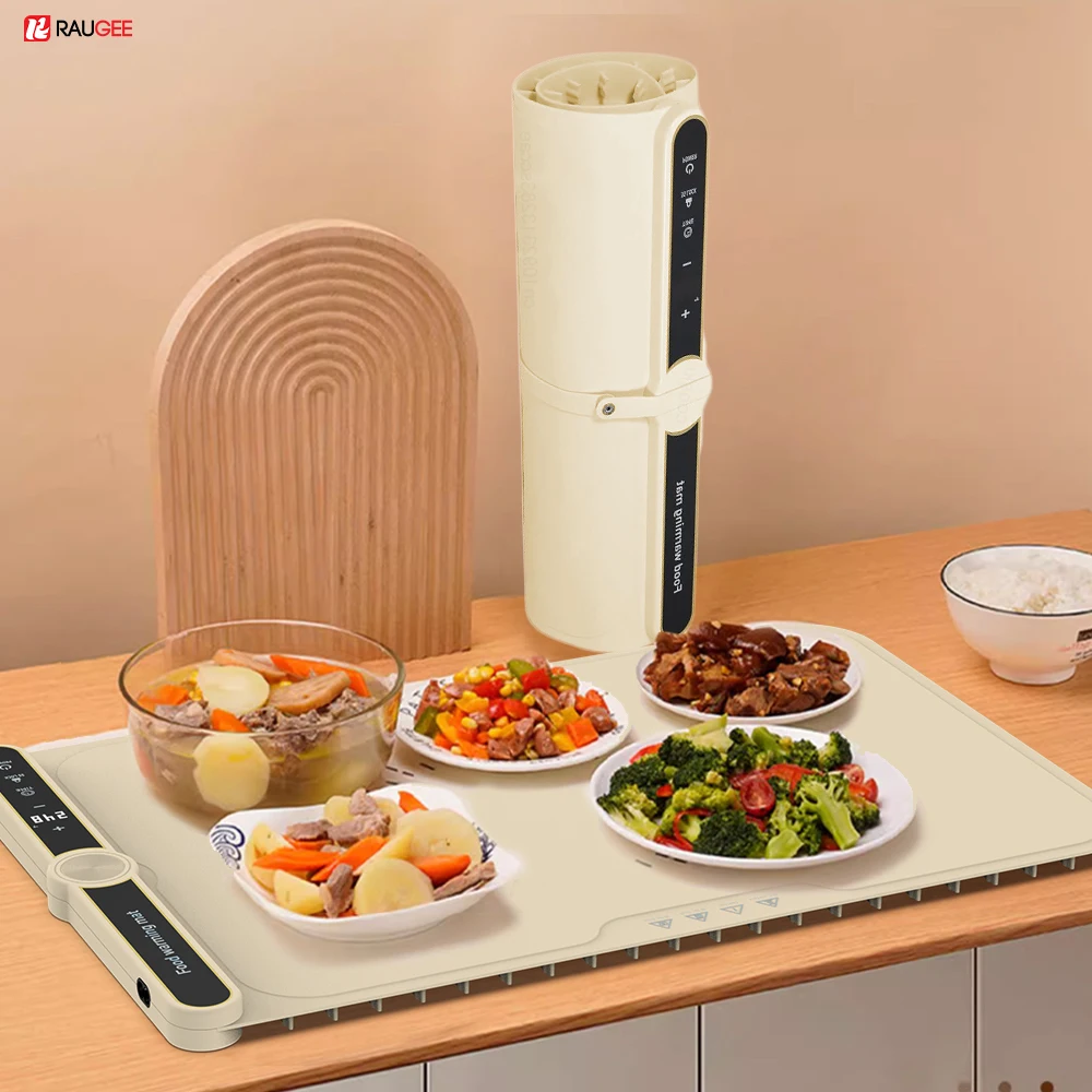 Elektryczna taca grzewcza do żywności Składana mata do szybkiego nagrzewania z 9-temperaturową podstawą do podgrzewania żywności