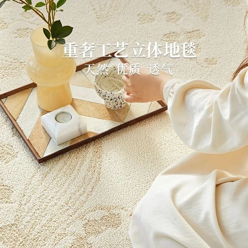 سجادة غرفة معيشة مقاومة للماء ومضادة للحشف، غرفة نوم فرنسية قديمة قابلة للانزلاق ومقاومة للأوساخ، فاخرة ومتقدمة #5