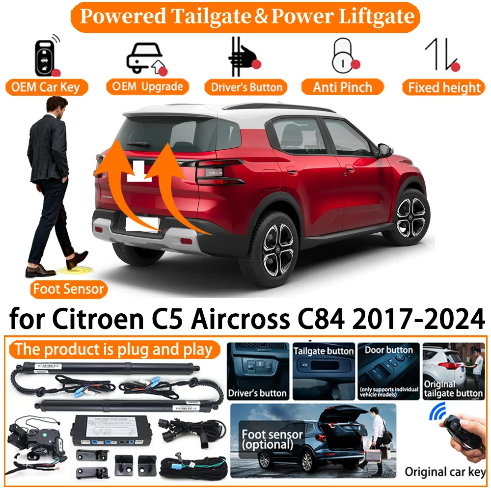 

Car OEM Powered Tailgate system for Citroen C5 Aircross C84 2017-2024 Automatic Electric Power Tailgate Strut Tail Gate Lift kit