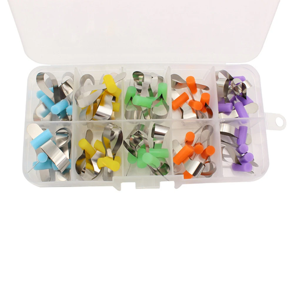 PIORPOY 50Pcs 치과 성형 시트 치열 교정 단면 윤곽 금속 매트릭스 치과 의사 자동 매트릭스 밴드 재료 Odontologia