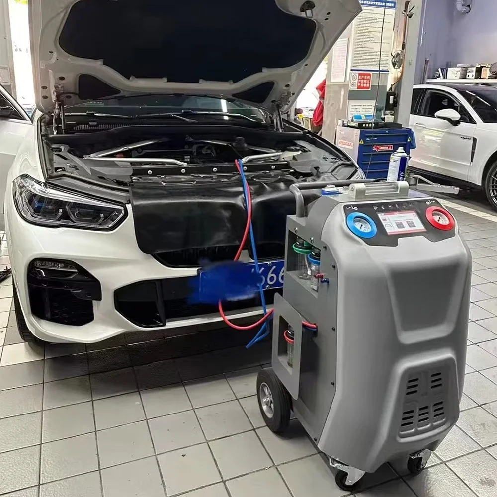 R134a Rutomatique AC Charging Machine X570 Automotive Refrigerant Exchange Equipment Air Conditioning Pipeline Cleaning Machine