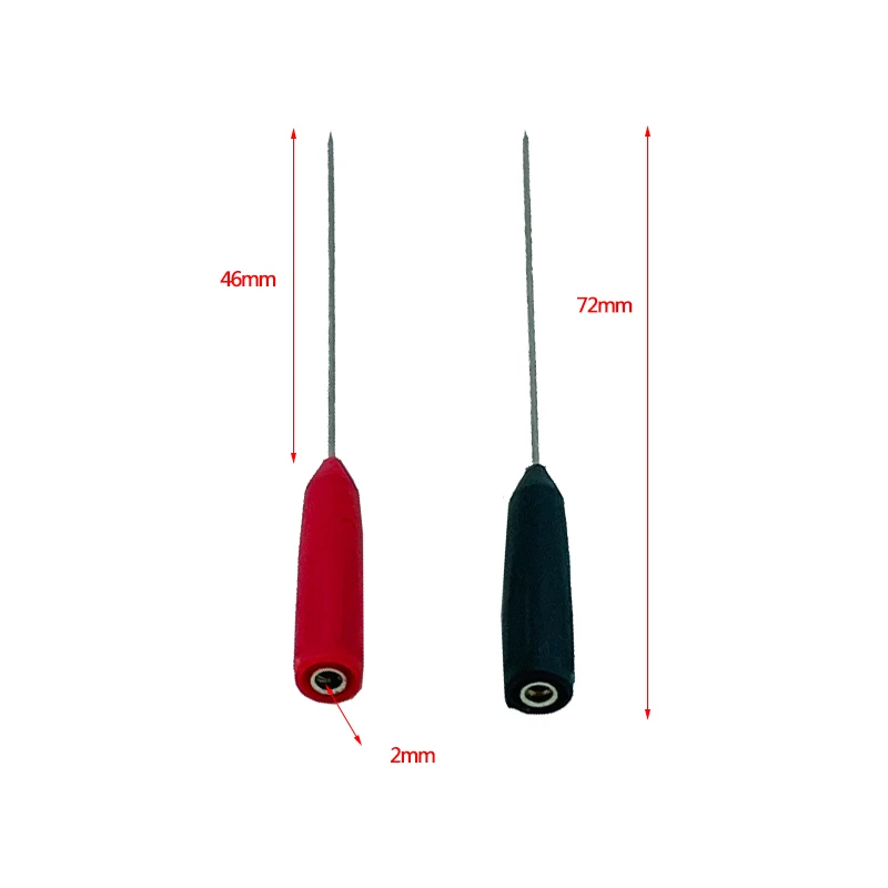 Multimeter-Sonden mit 2-mm-Schnittstelle, 60 V/10 A, sehr feiner Durchmesser 0,7 mm, Rückpunktions-Sonde – Detail 9