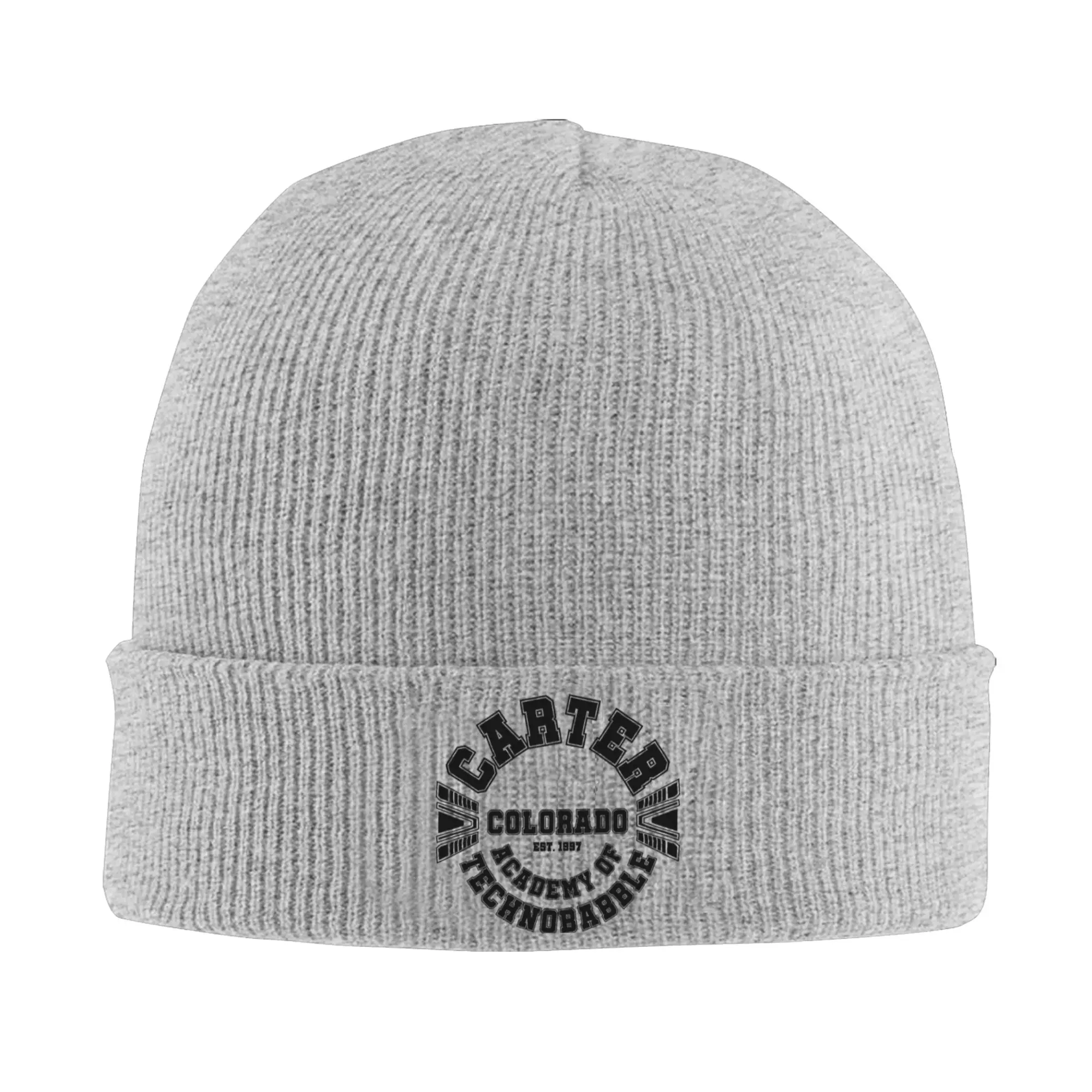 Stargate SG1 CARTER ACADEMY OF TECHNOBABBLE Hats Autumn Winter Beanies Baggy  Caps Men Women Acrylic Skullcap,
