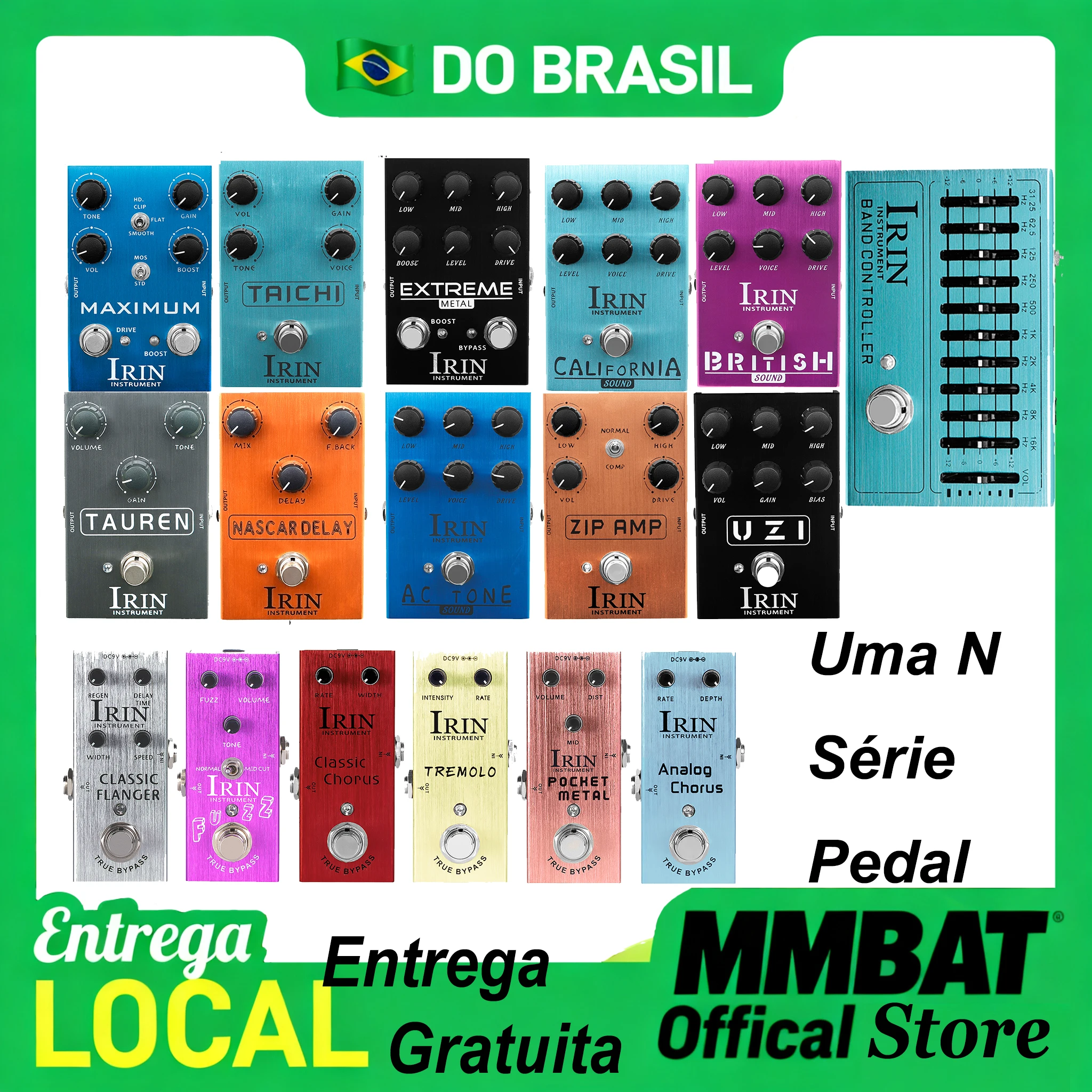 Pedal de efeito de guitarra, alto-falantes de distorção overdrive, analógico, clássico, efeito rock britânico, pedal de guitarra elétrica, envio do brasil