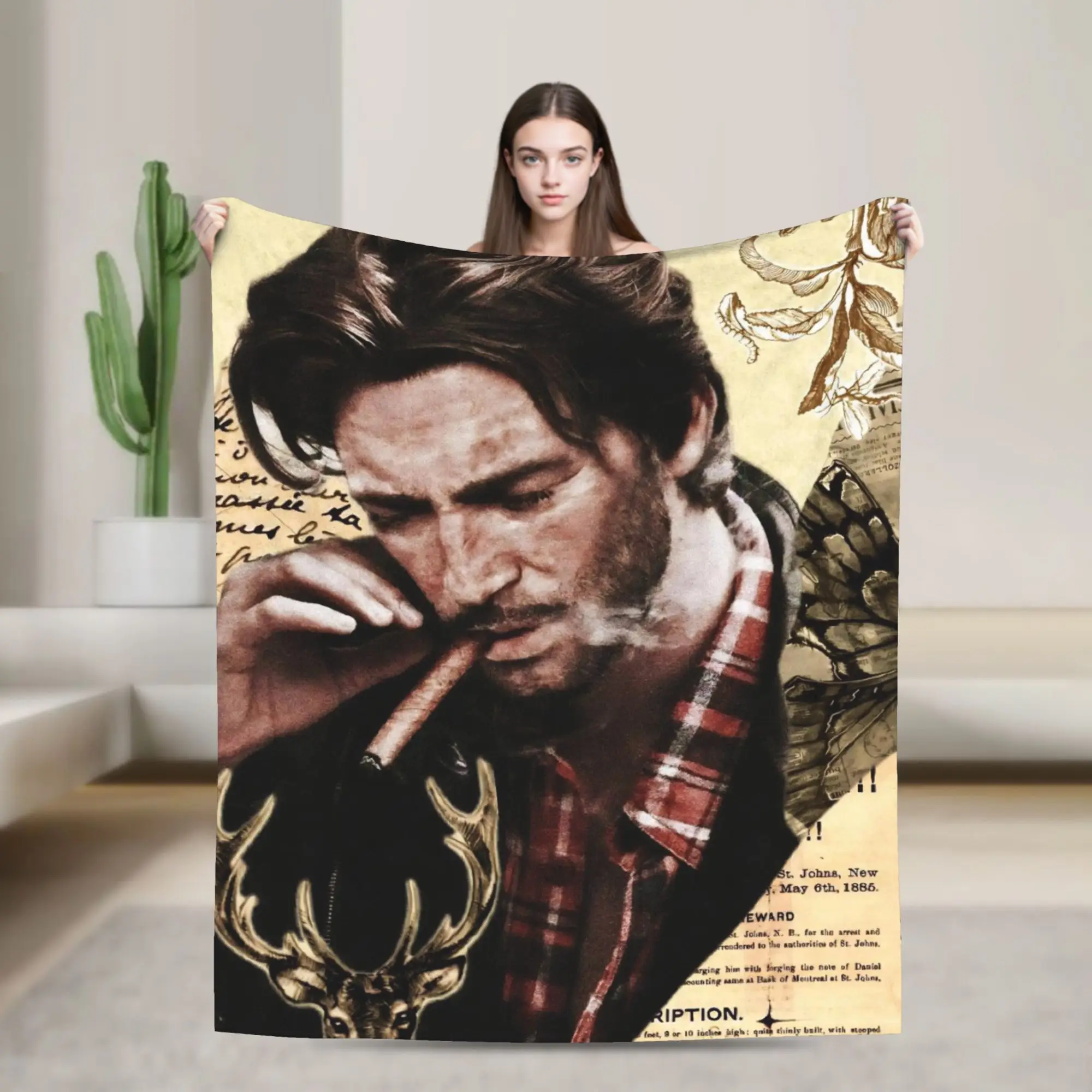 Couverture super chaude pour voyage et bureau, Arthur Morgan Red Dead Redemption, couverture pour salon, couverture de canapé-lit fantaisie
