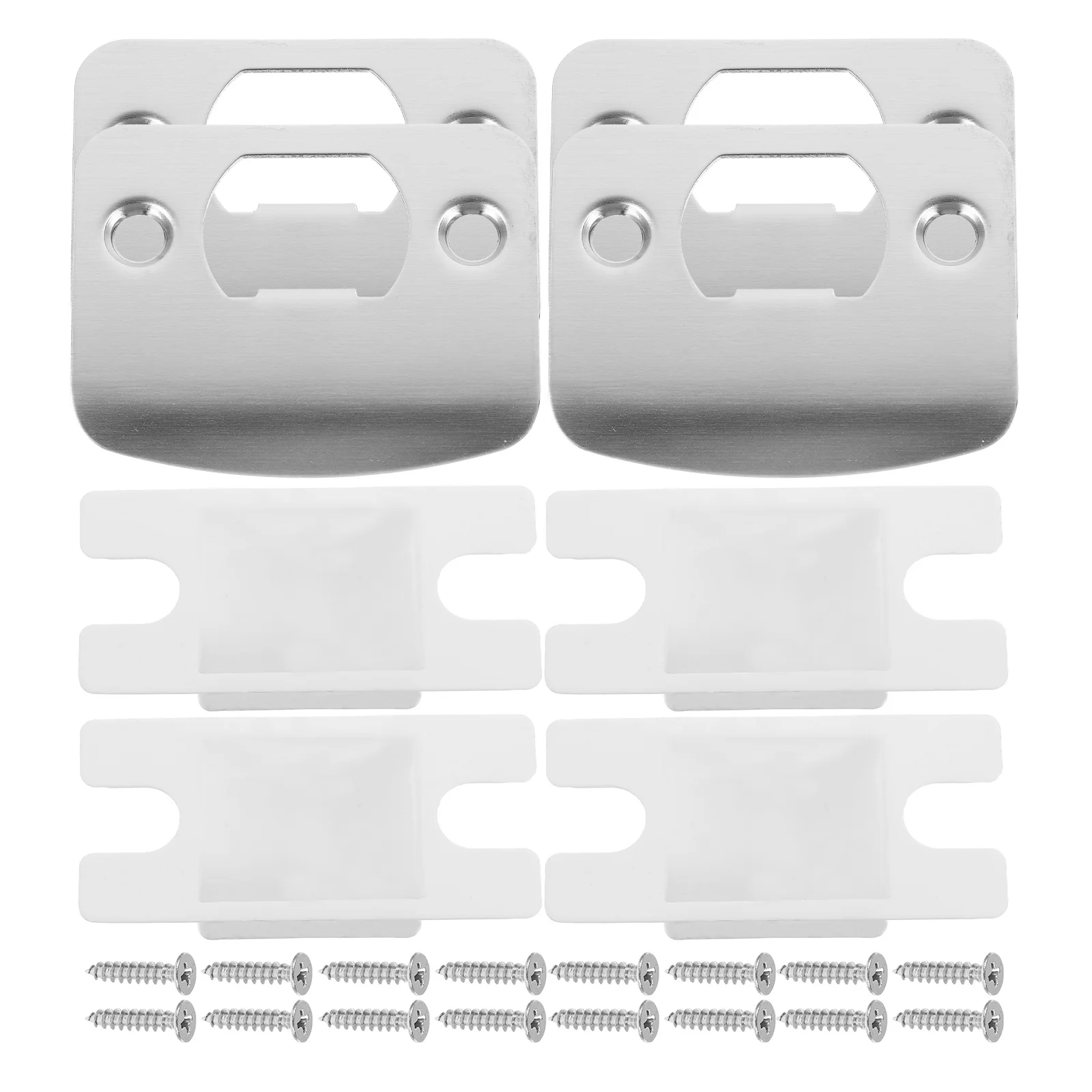 

4 set For Metal Repair Kit Front Door Reinforcement Deadbolt Hole Filler Cover Plate Door Latch Plate Hole Filler