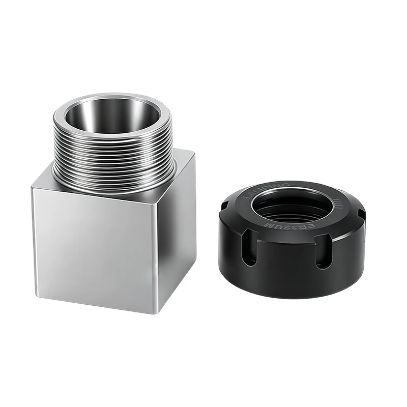 ER25/32/40 Square & Hex Collet Block,4‑6‑Sided Body,Replacement Extension Rod,ER Collet Chuck Combined Fixture