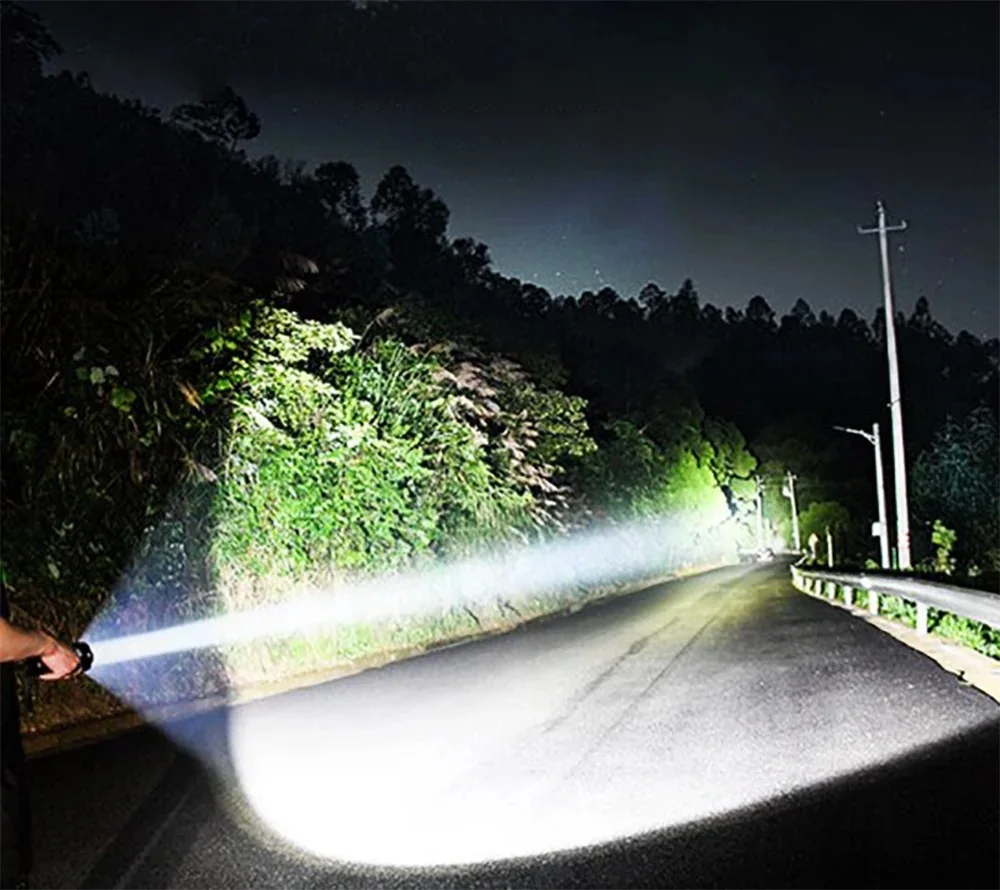 XHP390 Super Powerful LED Flashlight USB Rechargeable Torch Light Tactical High Power Flashlight Waterproof Hand Lantern Camping