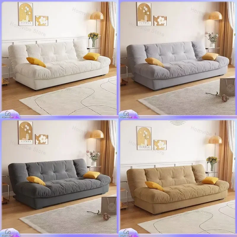 for Living Room Small Apartment Modern Simple Cream Style Internet Celebrity Cloud Dual Purpose Foldable Sofa Multi