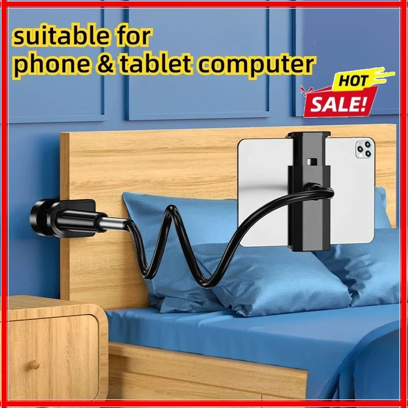 Suporte de Cabeceira Dobrável para Celular e Tablet de 90cm, com Clipe para iPad, Samsung Tabs, Xiaomi, ASUS
