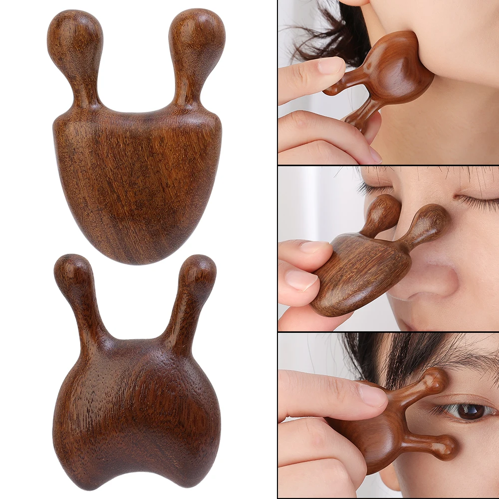 Deer Horn Kopf Mittag Holz Massage Kamm Verbessern Gesicht Augen Durchblutung Fünf-Klauen Kopfhaut Massagegerät Gua Sha Werkzeug Zurück Scratcher spa Werkzeug