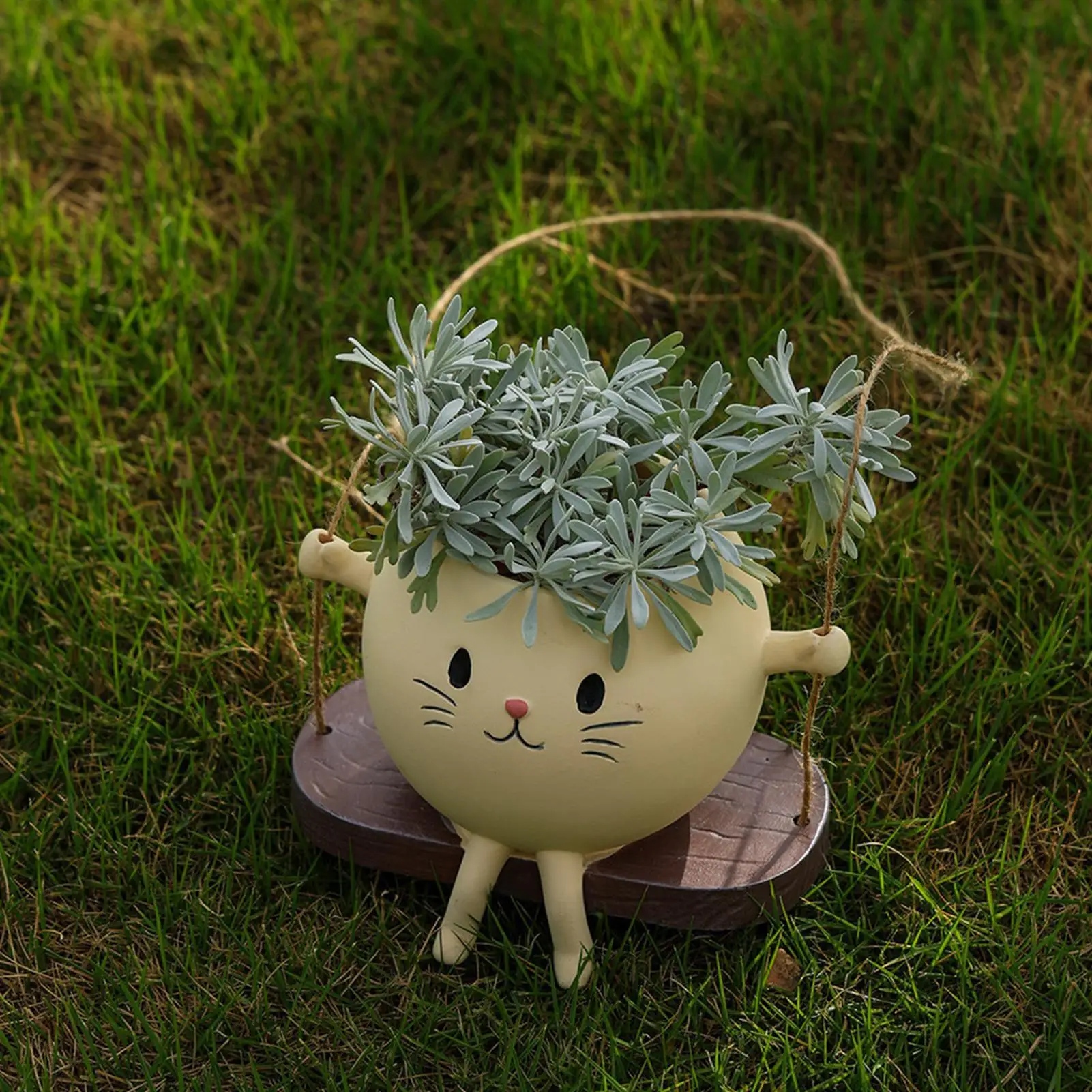 

Cute Plant Pots Cat Swing Flower Pots For Table Decorative Plant Planter For Indoor Outdoor Living Room Patio Balcony Porch