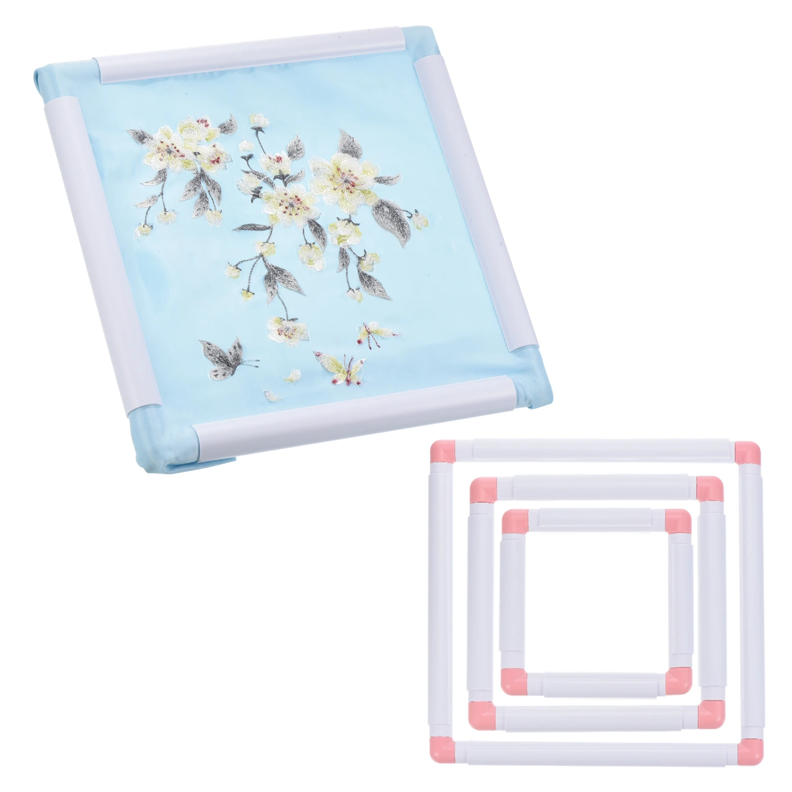 

Uxcell 3pcs Square Embroidery Hoop Cross Stitch Hoops Frames Rectangular Embroidery Snap Frame DIY Sewing Tools for Quilting